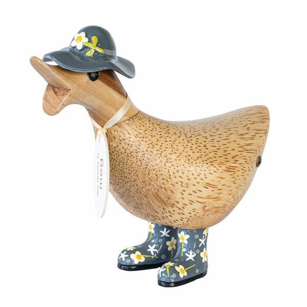 Dcuk Ducky – Floral Hat and Welly Boots Grey