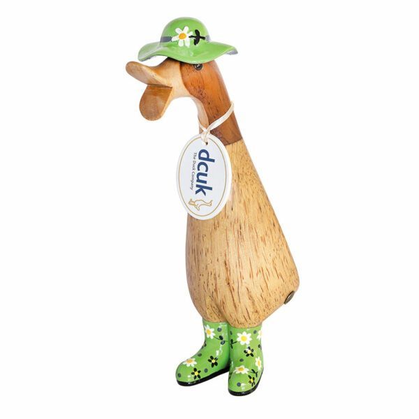 DCUK Duckling – Floral Hat and Welly Boots GREEN