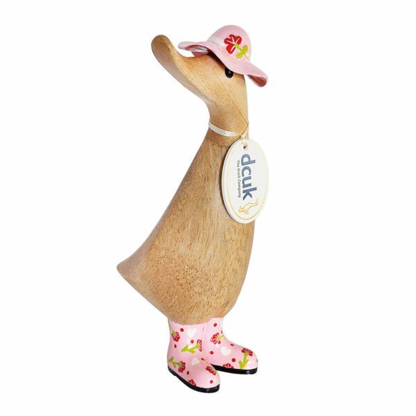 DCUK Duckling – Floral Hat and Welly Boots Pink
