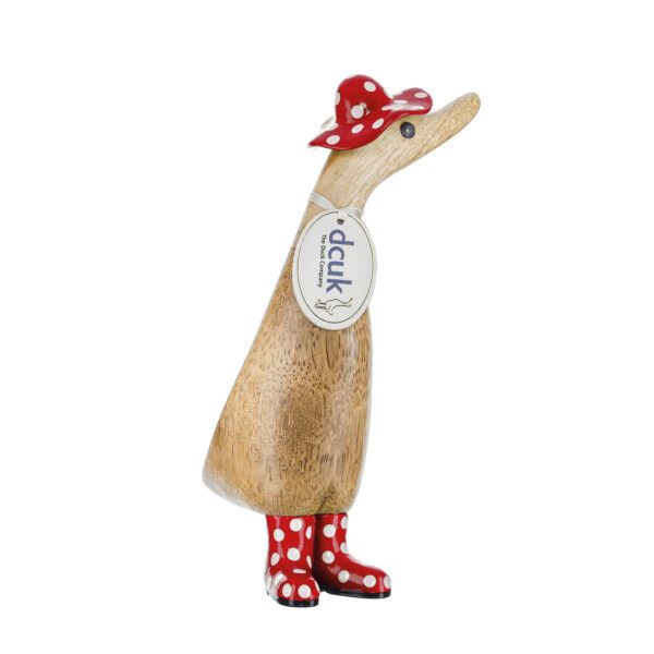 DCUK Ducklings – Spotty Hats and Welly Boots Pink Red