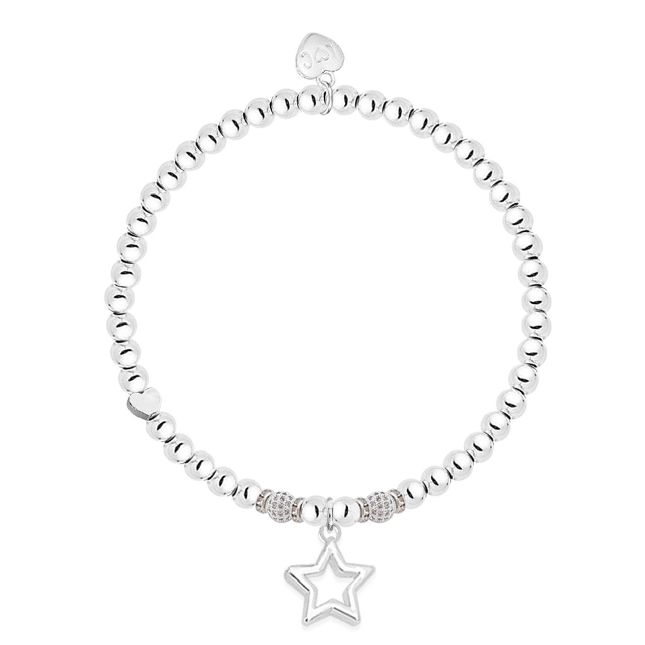 White silver pendant necklace with a sparkling star charm, perfect for a birthday gift