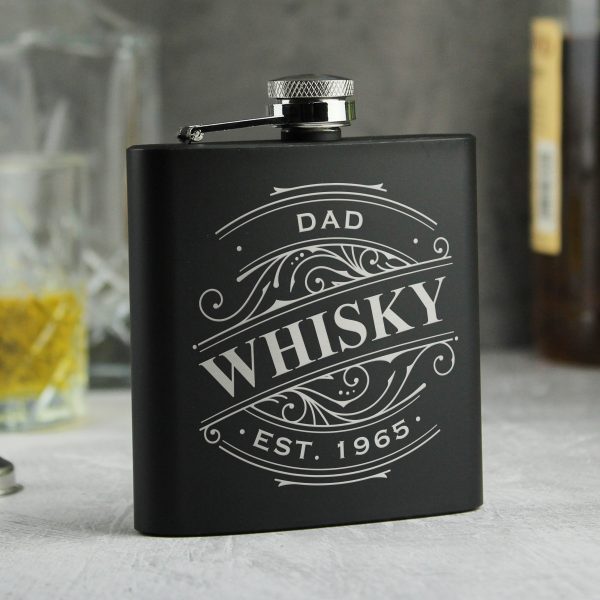 Personalised Spirit Black Hip Flask - Image 6