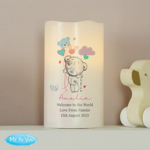 Personalised Tiny Tatty Teddy Dream Big Pink Nightlight LED Candle - Image 5