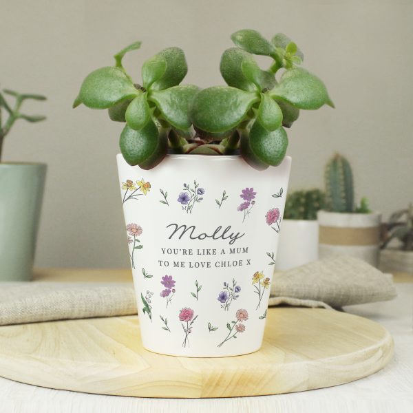 Personalised Wild Flowers Plant Pot - Image 3