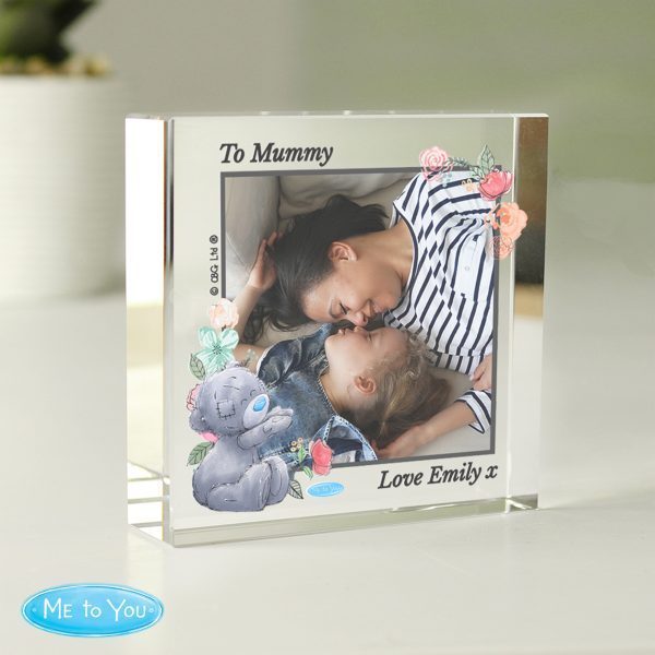 Personalised Me To You Floral Photo Upload Crystal Token - Image 2