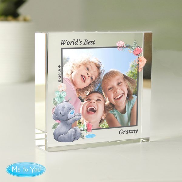 Personalised Me To You Floral Photo Upload Crystal Token - Image 5