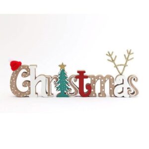 Wooden Christmas Word Ornament