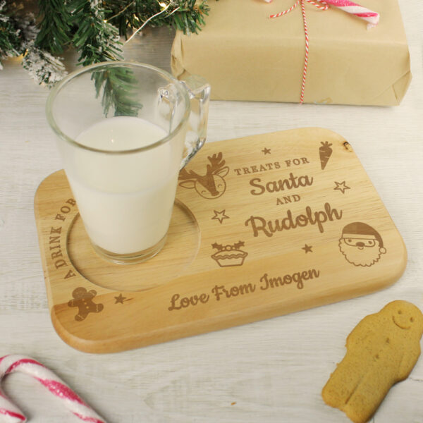 Personalised Treats for Santa Coaster Tray - Image 5