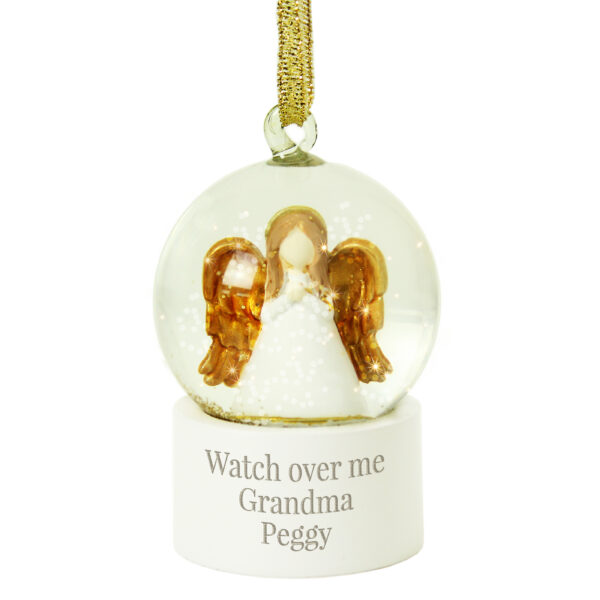 Personalised Angel Message Glitter Snow Globe - Image 5