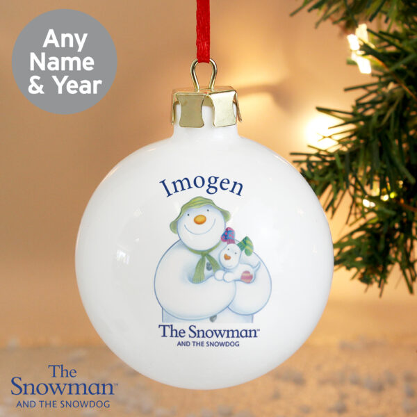 Personalised The Snowman and the Snowdog Bauble - Image 8