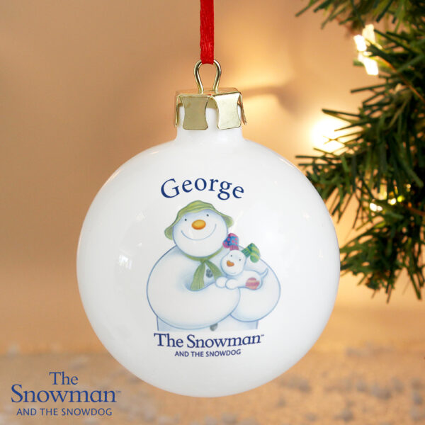 Personalised The Snowman and the Snowdog Bauble - Image 4