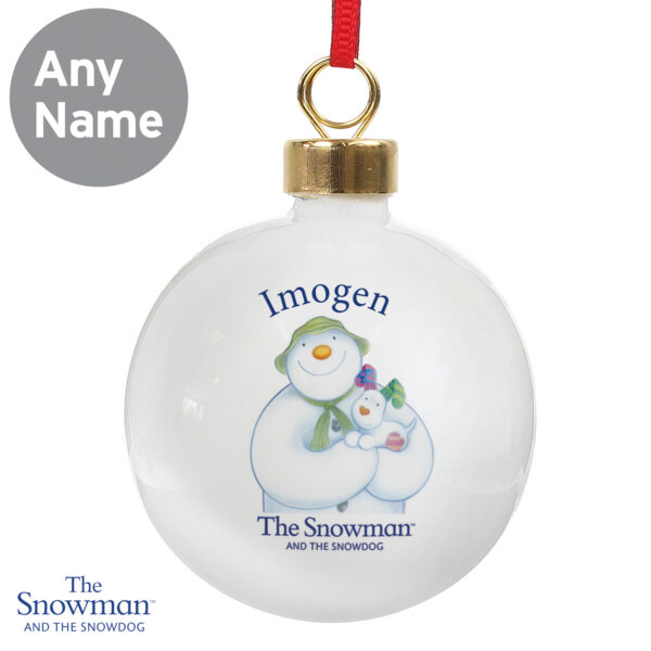 Personalised The Snowman and the Snowdog Bauble - Image 3