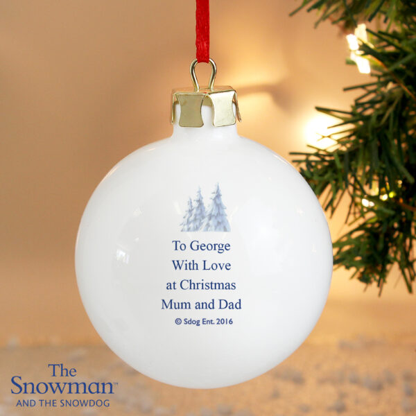 Personalised The Snowman and the Snowdog Bauble - Image 7