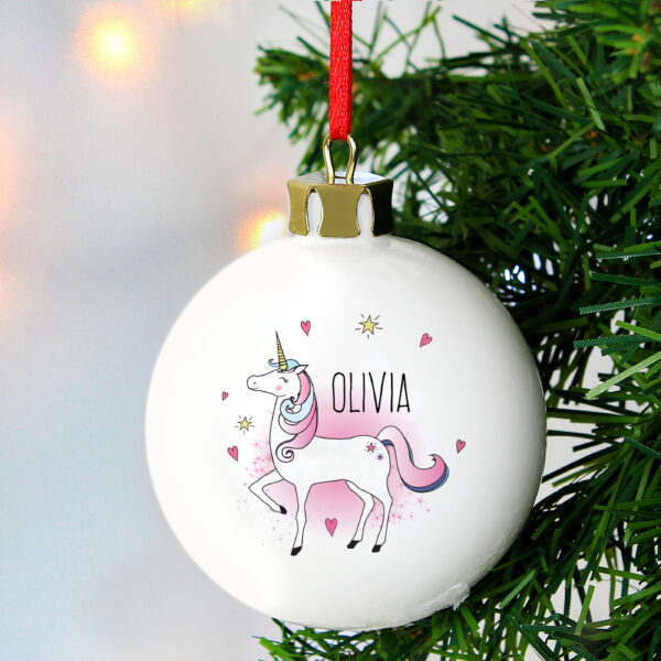 Personalised Unicorn Bauble - Image 7