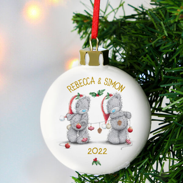 Personalised Me to You Christmas Couple's Bauble - Image 3