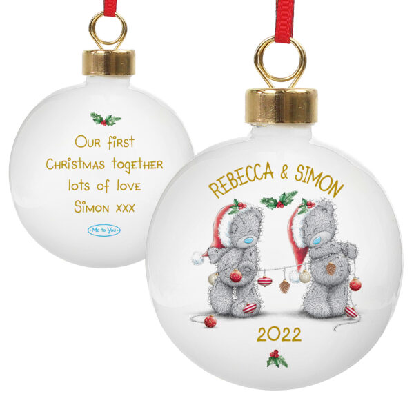 Personalised Me to You Christmas Couple's Bauble - Image 7