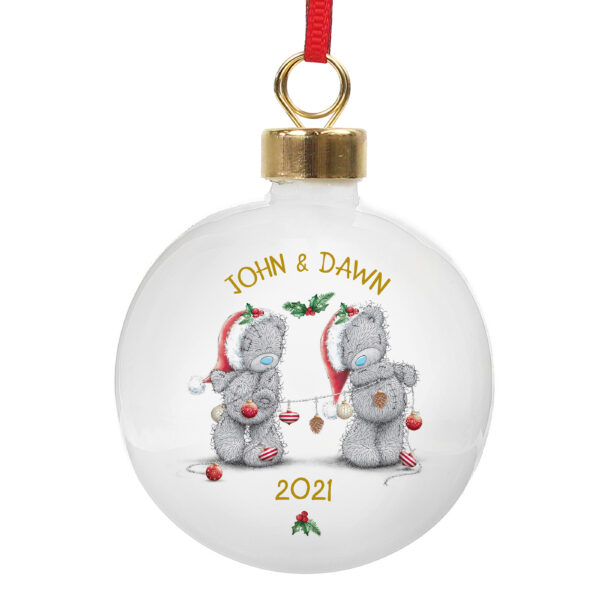 Personalised Me to You Christmas Couple's Bauble - Image 2