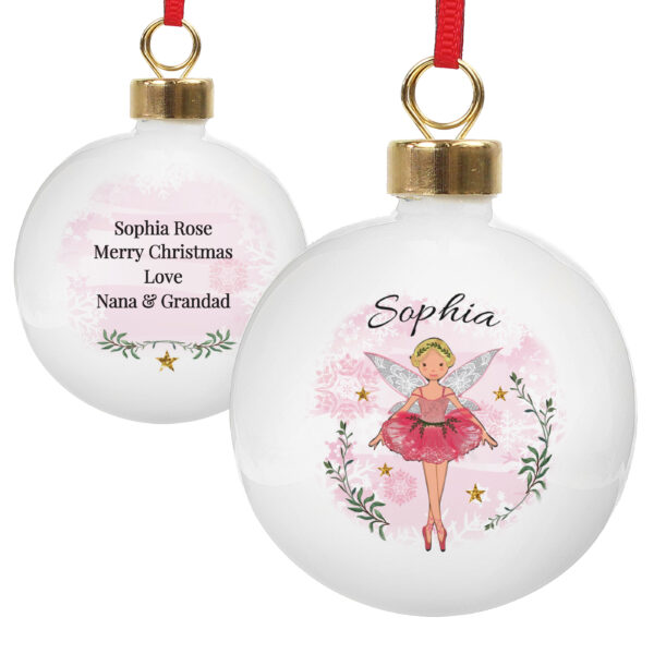 Personalised Sugar Plum Fairy Bauble - Image 4