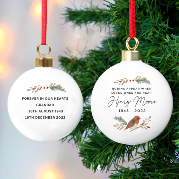 Personalised Robin Bauble - Image 2