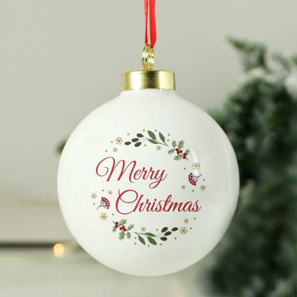 Personalised Merry Christmas Bauble - Image 4