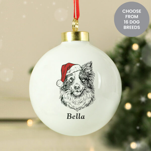 Personalised Dog Breed Christmas Bauble - Image 3