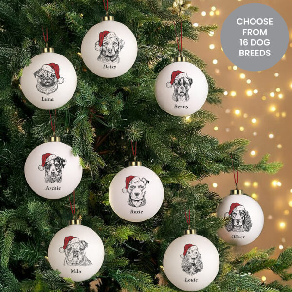 Personalised Dog Breed Christmas Bauble - Image 4