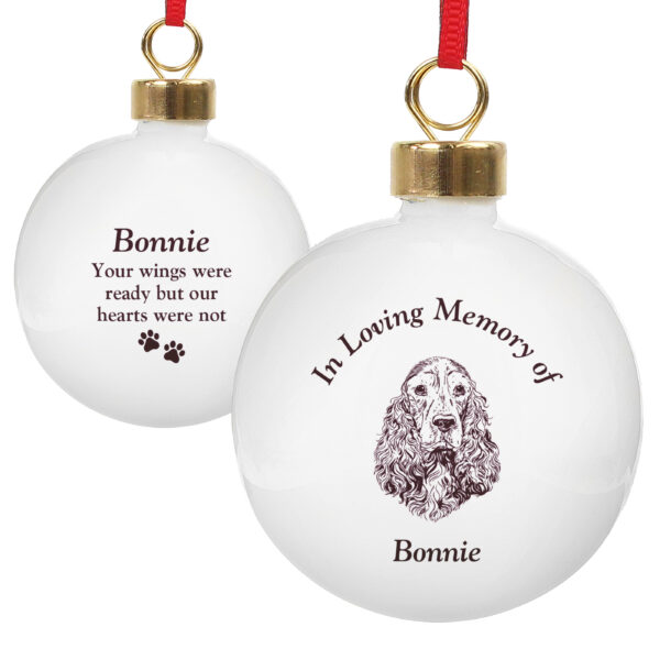 Personalised Memorial Dog Breed Bauble - Image 7