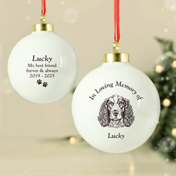Personalised Memorial Dog Breed Bauble - Image 3