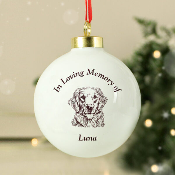Personalised Memorial Dog Breed Bauble - Image 4
