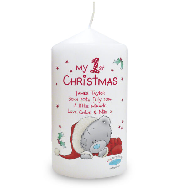 Personalised Me To You My 1st Christmas Pillar Candle - Image 4