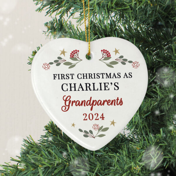 Personalised First Christmas As Grandparents Tree Decoration - Image 4