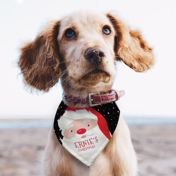Personalised Santa Dog Bandana - Image 4