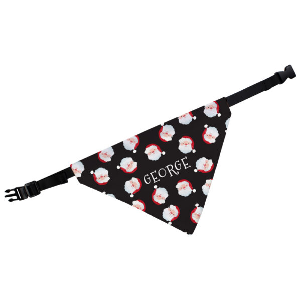 Personalised Santa Black Dog Bandana - Image 3