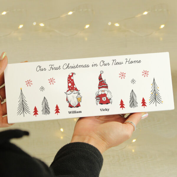Personalised Gonk Family Christmas Wooden Mantel Decoration - Image 7