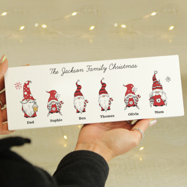 Personalised Gonk Family Christmas Wooden Mantel Decoration - Image 8