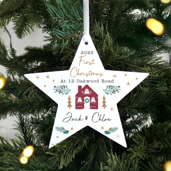 Personalised Home For Christmas Star Ornament - Image 2