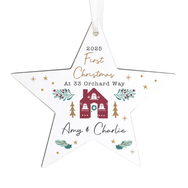 Personalised Home For Christmas Star Ornament - Image 5