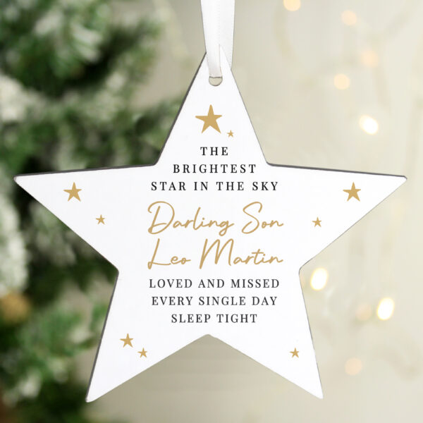 Personalised Christmas Memorial Star Ornament - Image 4