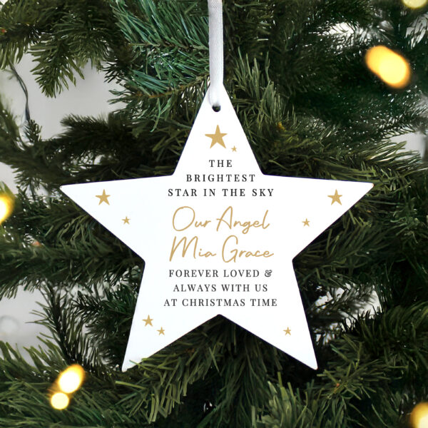 Personalised Christmas Memorial Star Ornament - Image 2
