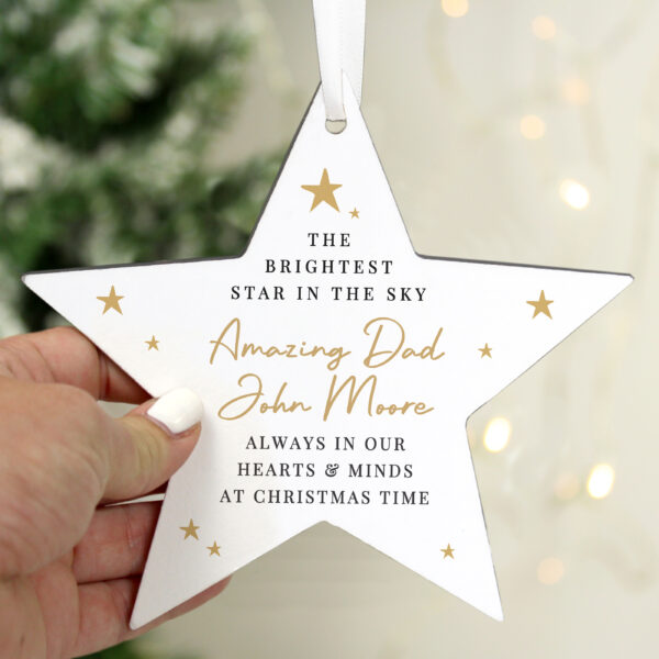 Personalised Christmas Memorial Star Ornament - Image 5