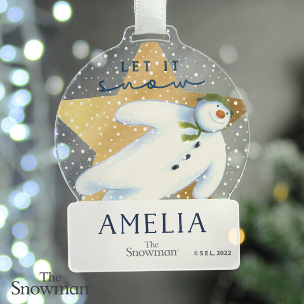 Personalised The Snowman Acrylic Decoration - Image 11