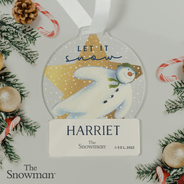 Personalised The Snowman Acrylic Decoration - Image 10