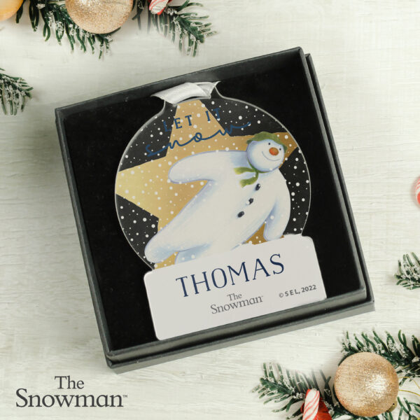 Personalised The Snowman Acrylic Decoration - Image 5