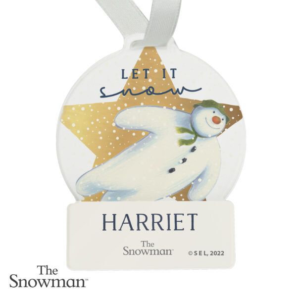 Personalised The Snowman Acrylic Decoration - Image 6