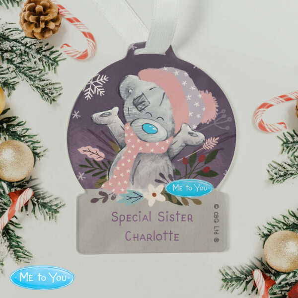 Personalised Me to You Cosy Winter Acrylic Decoration - Image 2