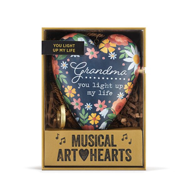 Grandma You Light Up My Life Musical Heart Keepsake - Image 2