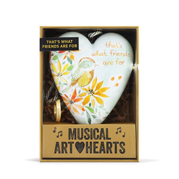 That’s What Friends Are For Musical Heart – Floral Friendship Gift - Image 2