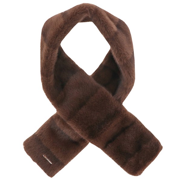 Equilibrium Faux Fur Crossover Scarf – Soft Luxury Winter Wrap - Image 3