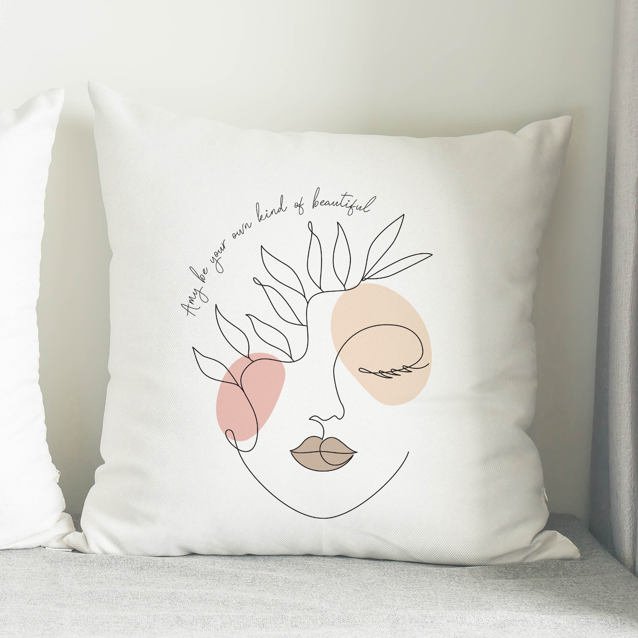 Personalised Grace Line Art Cushion - Image 3