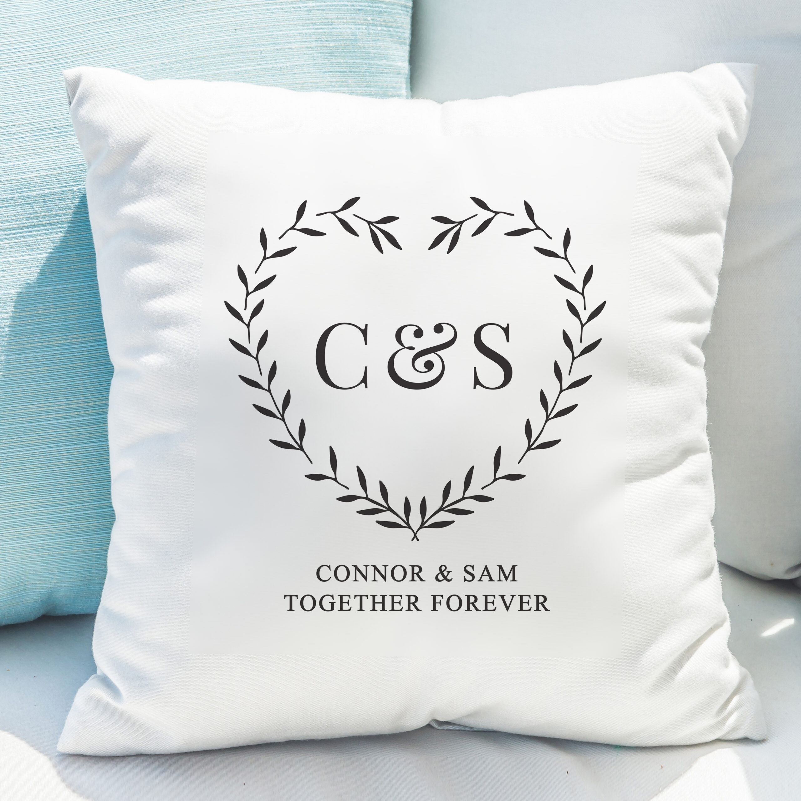 Personalised Grey Heart Cushion - Image 2